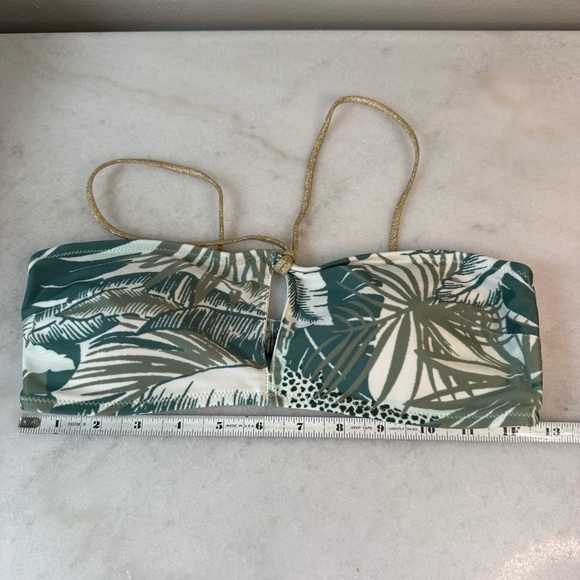 Aerie Palm Keyhole Bikini with Gold Straps Set - Picture 8 of 11